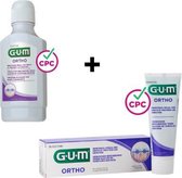 GUM Ortho Voordeelpakket - Tandpasta + Mondspoelmiddel
