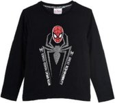 Marvel - kleuter/kinder - Spiderman - longsleeve - zwart - maat 122/128