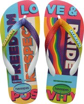 Havaianas Top Pride Rainbow Unisex Slippers - Black - Maat 39/40
