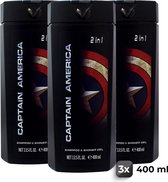 Captain America Shampoo & Douchegel - Voordeelverpakking 3 Stuks