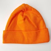 Oranje katoenen baby mutsje - EK - baby - muts - oranje