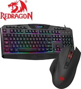 Redragon Gaming set - Harpe Pro Membraan Gaming toetsenbord & Gaming Muis M610