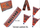 Oranje versier pakket XL | Holland voortuin versiering 6-delig | WK Voetbal Qatar 2022 | Nederlands elftal | Nederland supporter | vlag sjaal vlaggetjes vlaggenlijn