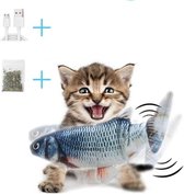 Elektrisch kattenspeeltje - Dansende Vis - Realistische Bewegende Vis met Kattenkruid - Kattenspeeltjes - USB oplaadbaar - Speelgoed voor katten - Kroeskarper