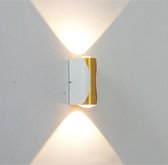 LED buitenwandlamp 12W Warmwitte licht -(wit plus goud)