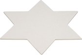 Daff - Onderzetter - Vilt Ster - 15 cm - Off White - Merinowol