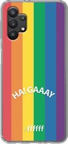 6F hoesje - geschikt voor Samsung Galaxy A32 5G -  Transparant TPU Case - #LGBT - Ha! Gaaay #ffffff