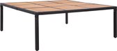 Medina Tuintafel 200x200x74 cm poly rattan en acaciahout zwart