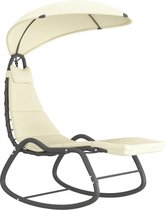 Medina Tuinschommelstoel 160x80x195 cm stof crème