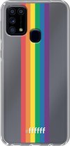 6F hoesje - geschikt voor Samsung Galaxy M31 -  Transparant TPU Case - #LGBT - Vertical #ffffff