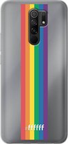 6F hoesje - geschikt voor Xiaomi Redmi 9 -  Transparant TPU Case - #LGBT - Vertical #ffffff