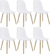 Medina Eetkamerstoelen 6 st kunststof wit