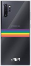 6F hoesje - geschikt voor Samsung Galaxy Note 10 Plus -  Transparant TPU Case - #LGBT - Horizontal #ffffff