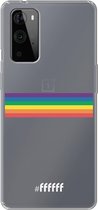 6F hoesje - geschikt voor OnePlus 9 Pro -  Transparant TPU Case - #LGBT - Horizontal #ffffff