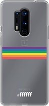 6F hoesje - geschikt voor OnePlus 8 Pro -  Transparant TPU Case - #LGBT - Horizontal #ffffff