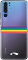 6F hoesje - geschikt voor Huawei P30 Pro -  Transparant TPU Case - #LGBT - Horizontal #ffffff