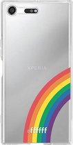 Sony Xperia XZ Premium Hoesje Transparant TPU Case - #LGBT - Rainbow #ffffff