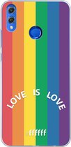 Honor 8X Hoesje Transparant TPU Case - #LGBT - Love Is Love #ffffff