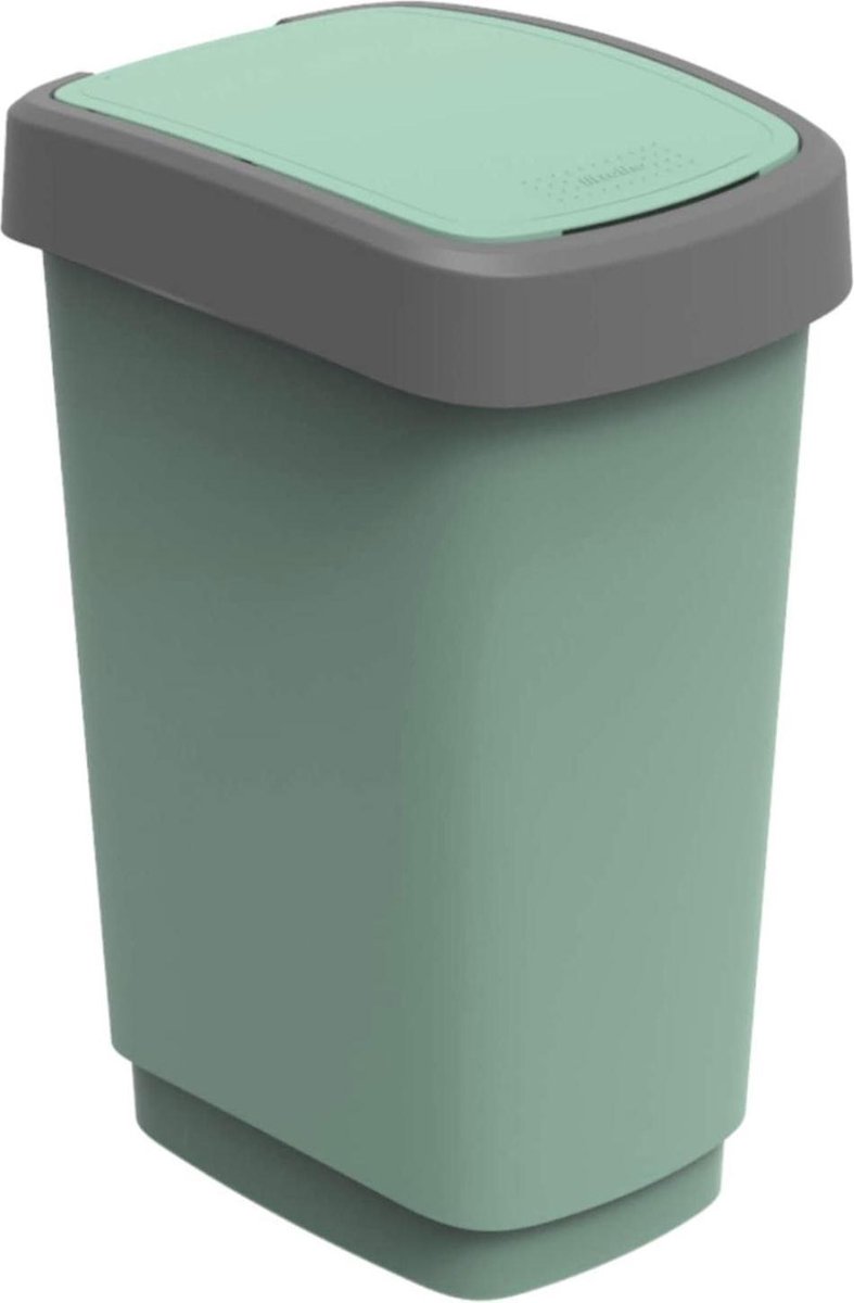 Kantelbare afvalbak Rotho Twist ECO 25L groen