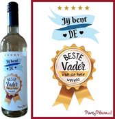 Étiquette de vin Cadeau de Vaderdag - Étiquette de bouteille de vin - Vous êtes le meilleur papa du monde entier