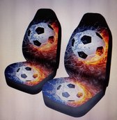 Universele stoelhoezen auto - Stoelhoes voor in de auto - Stoelhoezenset voetbal