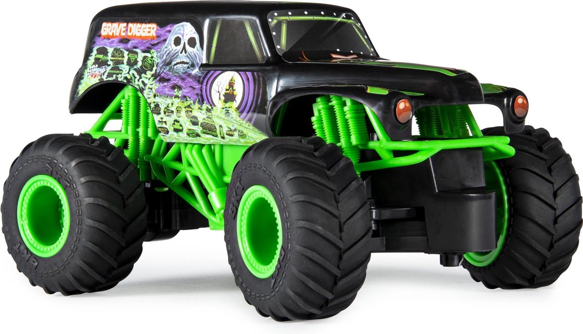 Spin Master Monster Jam Grave Digger RC: 1:24 schaal, 76m bereik thumbnail 3