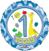 Kaleidoscope Folieballon Happy 1st Birthday Jongens 45,5 Cm Blauw