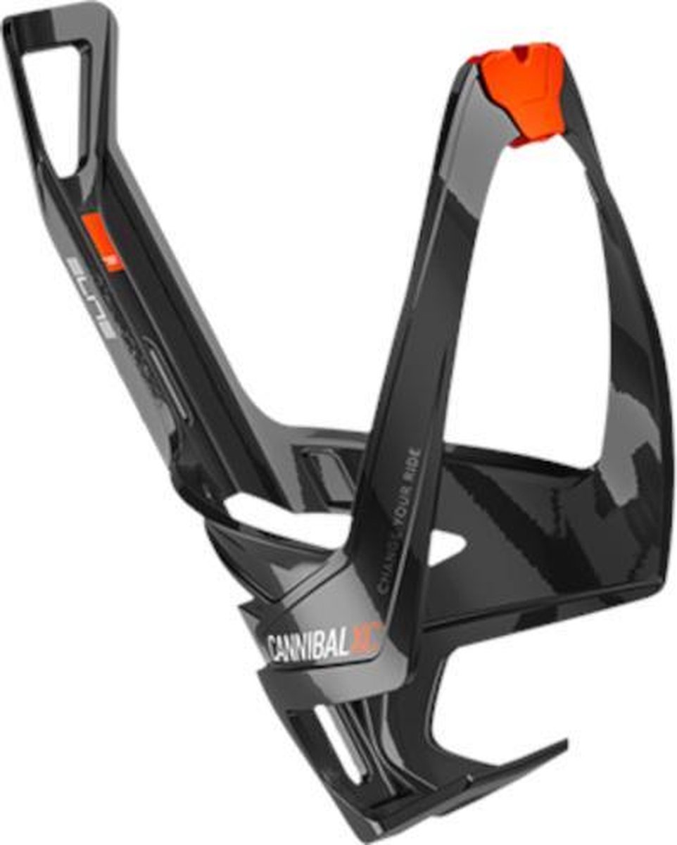 Elite Bidonhouder Cannibal XC Glossy Zwart Met Oranje Logo-one size
