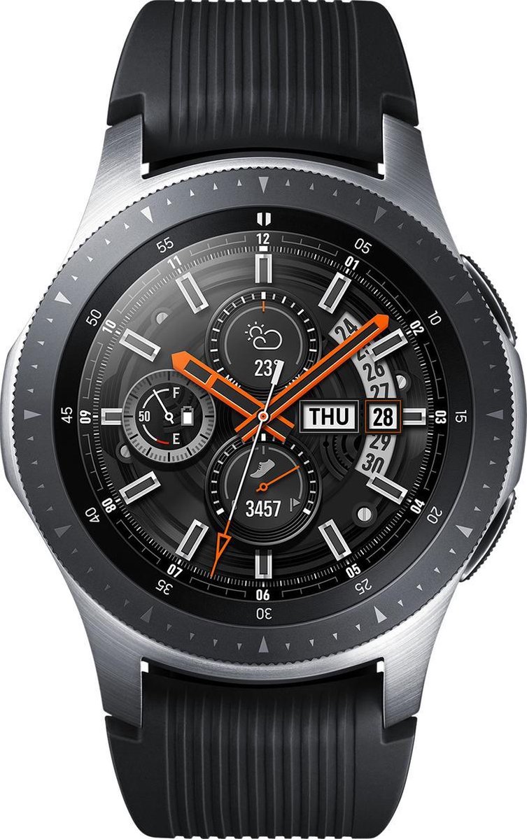 Echt niet plaag spek Samsung Galaxy Watch - Smartwatch heren - 46mm - Zwart/zilver | bol.com