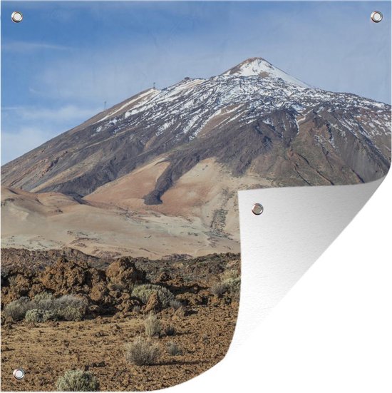 Tuinposters Vulkaan El Teide in Tenerife in Spanje - 50x50 cm - Tuindoek - Buitenposter
