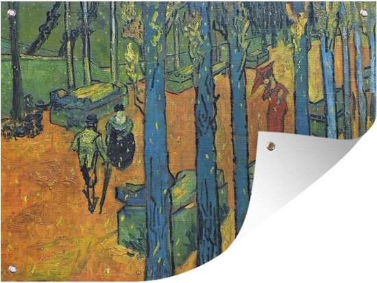 Affiche de jardin Vincent van Gogh 2 - Les Alyscamps - Peinture de Vincent van Gogh affiche de jardin toile en vrac 40x30 cm - Toile de jardin / Toile d'extérieur / Peintures d'extérieur (décoration de jardin)