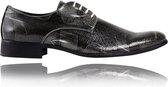 Abstract Black - Maat 47 - Lureaux - Kleurrijke Schoenen Voor Heren - Veterschoenen Met Print