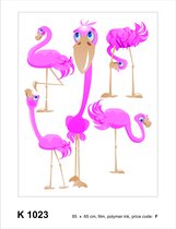 Sanders & Sanders muursticker flamingo's roze - 600310 - 65 x 85 cm