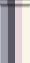 Origin behang strepen paars en roze - 346517 - 53 cm x 10,05 m