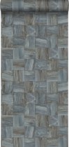 Origin eco texture vlies behang sloophout motief kiezelgrijs - 347514 - 53 cm x 10.05 m