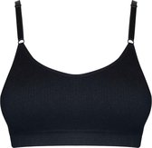 MAGIC Bodyfashion Ribbed Comfort Bra Spaghetti Black Vrouwen - Maat XXL