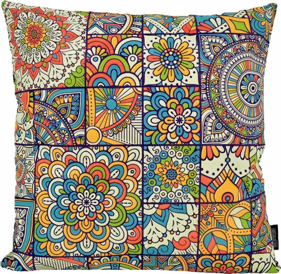 Mandala Patchwork Kussenhoes | Katoen/Polyester | 45 x 45 cm