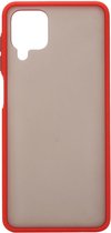 Shop4 - Samsung Galaxy M12 Hoesje - Bumper Back Case Rood