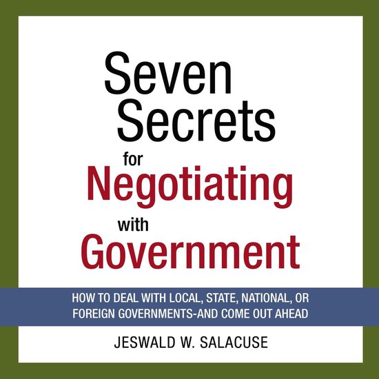 Seven Secrets for Negotiating with Government - cover