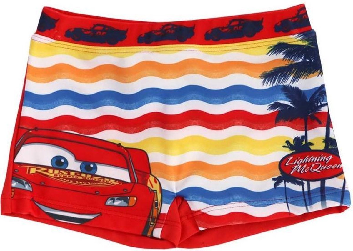 Rode strakke zwembroek van Disney Cars maat 128