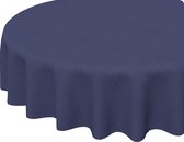 Bluvardi Panama Cotton Tafelkleed - rond - Blue Navy- 150 cm