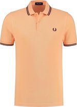 Fred Perry twin Tipped Poloshirt - Mannen - licht oranje - zwart