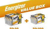 Energizer Alkaline Power Duo-kit Value Box 24xAA & 24xAAA batterijen