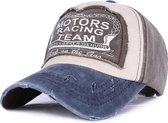 Motorsport Pet - Motors Racing Team - 100% Katoen & Stonewashed - Navy Blue & Coffee