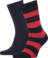 Tommy Hilfiger Rib Rugby Sock 2P Heren Sokken - Maat 43/46