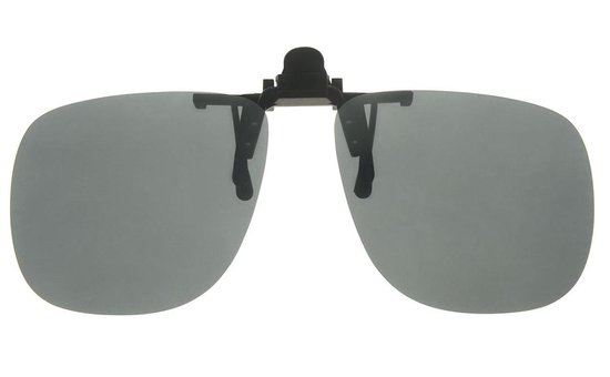 Polariserende Grey Pilot Clip-On Opzetter Zonnebril Voorhanger Opzetbril Overzet Overzetzonnebril