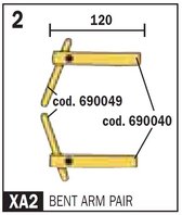 TELWIN - Armen met elektroden - XA2 STRAIGHT ARMS L=120 + BENT ELECTR.
