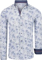 Carisma - overhemd - bloemenprint - navy