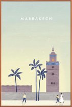 JUNIQE - Poster met kunststof lijst Marrakesh - retro -13x18 /Bruin