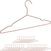 Relaxdays 30 x metalen kledinghangers - kleerhanger - draadhangers dun - broeklat - koper